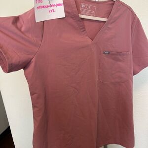 FIGS Women's Pink Top